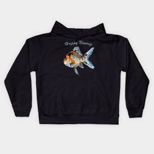 Happy Nowruz Shubunkin Goldfish Cat New Year Kids Hoodie